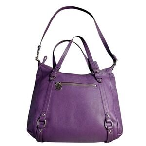 Coach Handbag Alexandra Convertible Shoulder Hobo Satchel Purple/+Dust Bag#1503